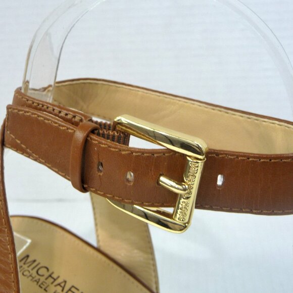 MICHAEL KORS LEATHER ESPADRILLE WEDGE 8.5 - Picture 4 of 12